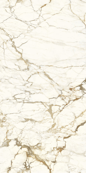 UM6L300575B Calacatta Macchia Vecchia Block B Lucidato Shiny 150x300 Ariostea