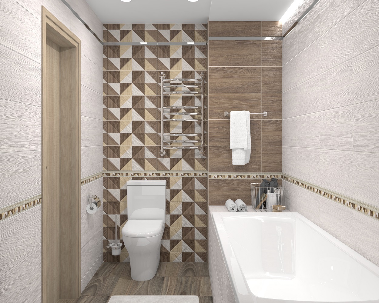 34008 Village голубой микс 25х50 Laparet