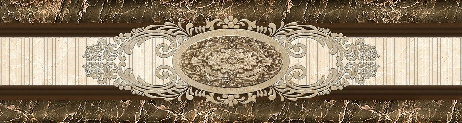 282 Бордюр Hermitage Центр 8.5x30 Eurotile Ceramica
