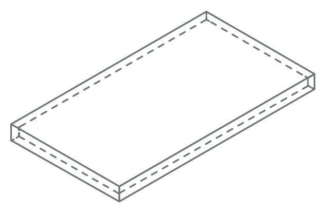 620070002835 Avantgarde X2 Silver Scalino Angolare Sx 33x120 Italon