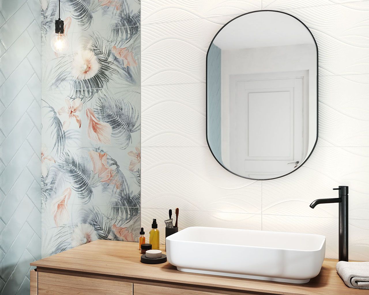 Fiori Blue Ondulato 9,8х29,8 Paradyz