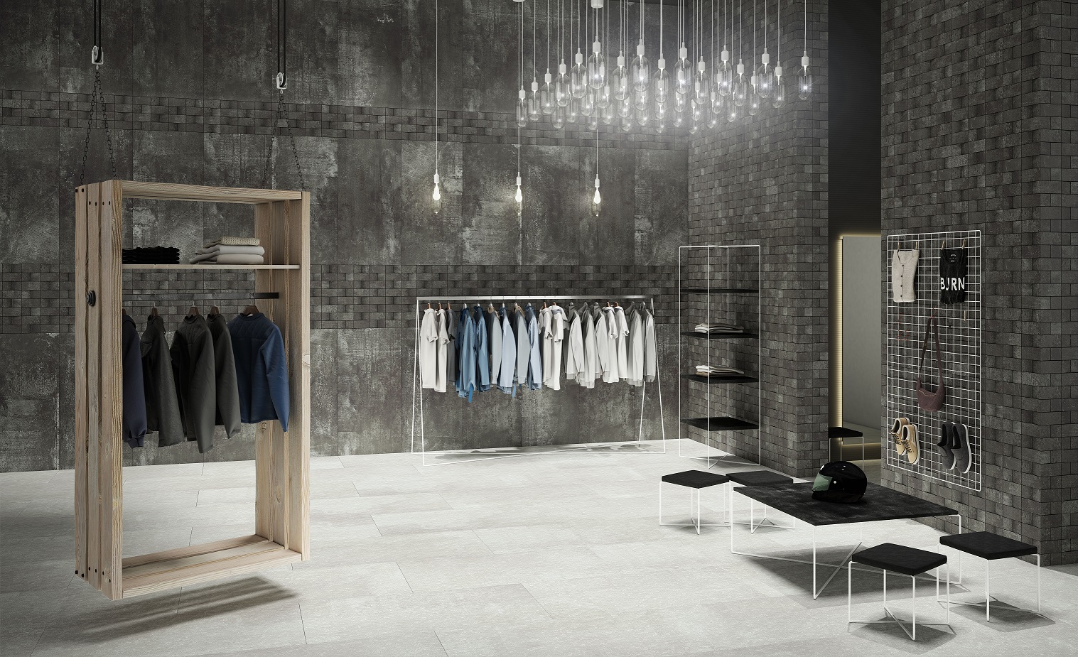 Alchemy 7.0 White Hammered 59.55x119.3 Apavisa Porcelanico