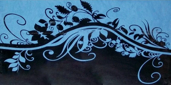 Keret Olga Azul Plata Decor 25x50 Superceramica