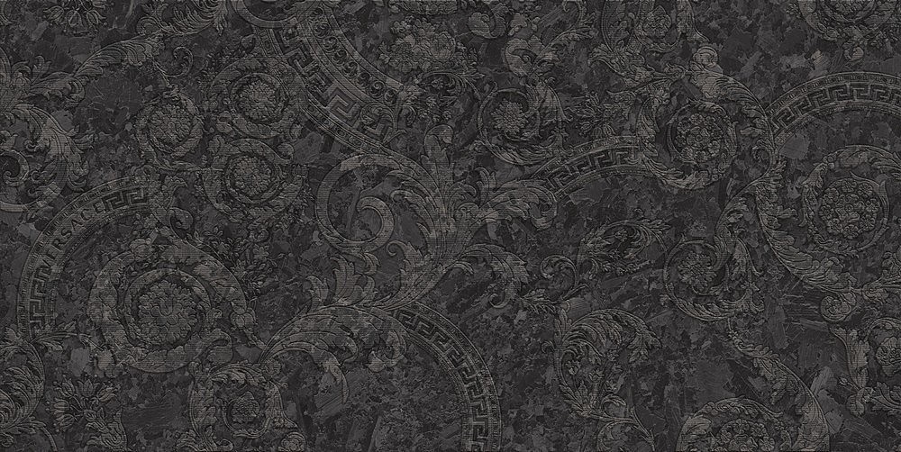 47370A Meteorite Megabarocco Nero Lap R 60x120 Versace (Gardenia Orchidea)