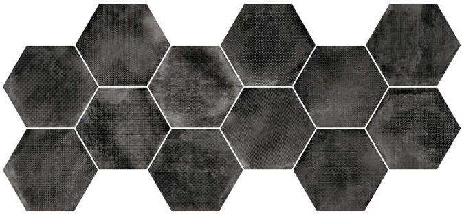 23604 Urban Hexagon Melange Dark 29,2X25,4 EQUIPE
