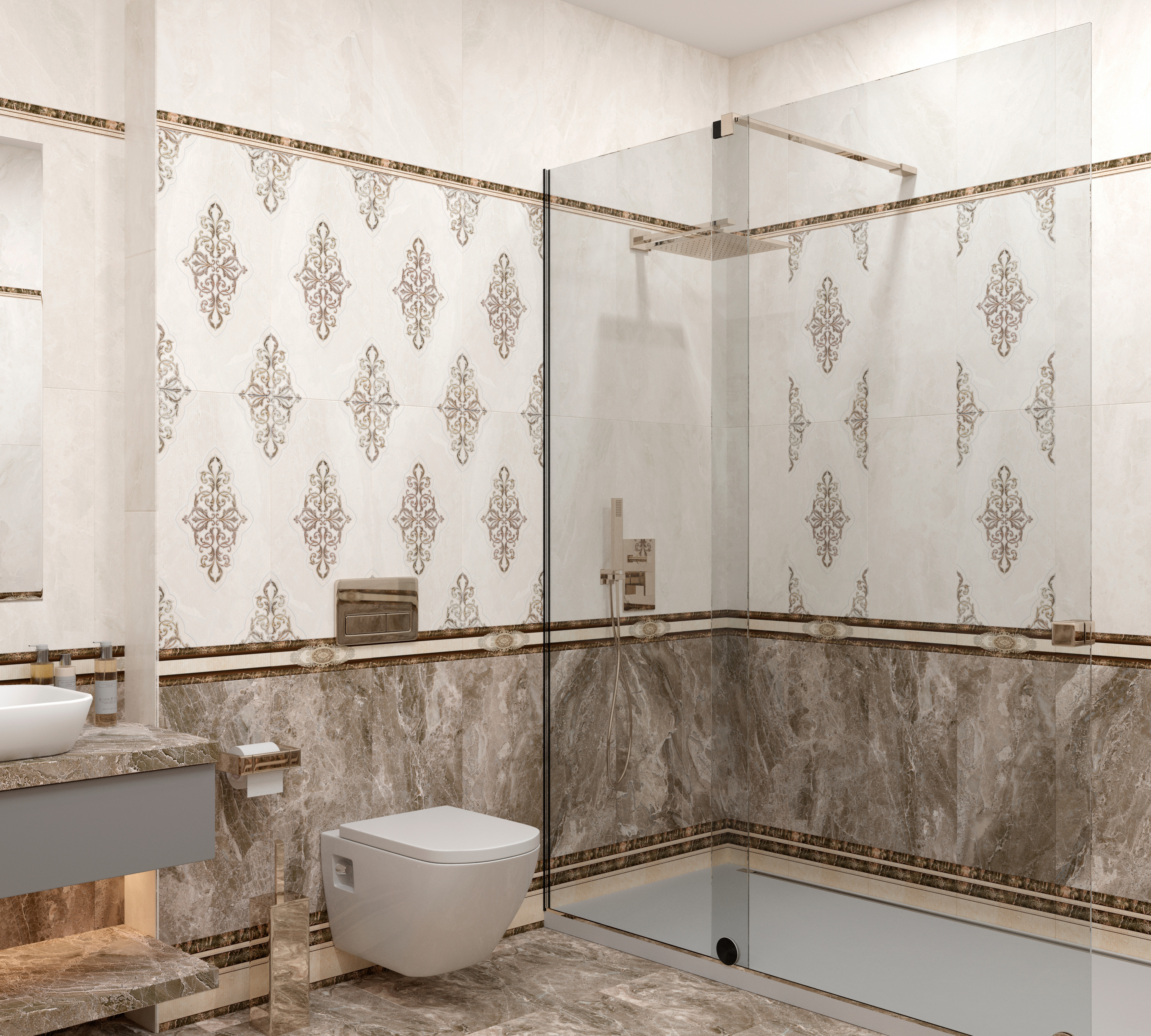 281 Бордюр Hermitage 8.5x30 Eurotile Ceramica фото 4