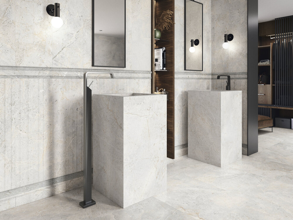 A040282 Zocalo Augustus Pearl 15.8x30 Ape Ceramica