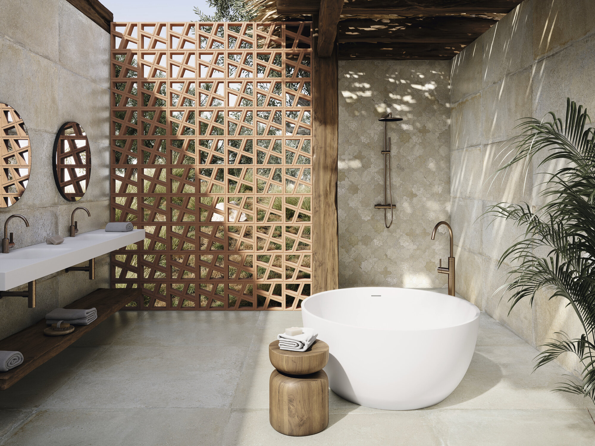 A042409 Palanzo Ecru Rect. 60x60 Ape Ceramica