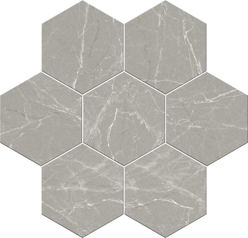 Cosmo Hex Silver 20x24 Click Ceramica