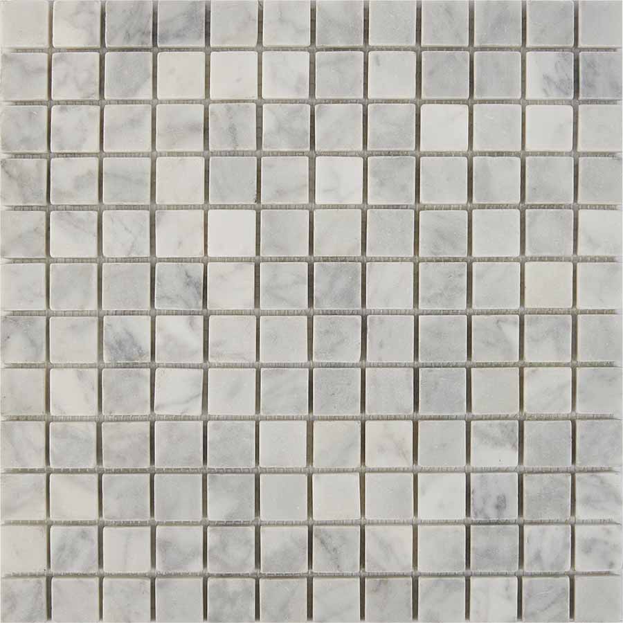 PIX240 Bianco carrara из мрамора матовая 23x23 305х305x6 Pixmosaic