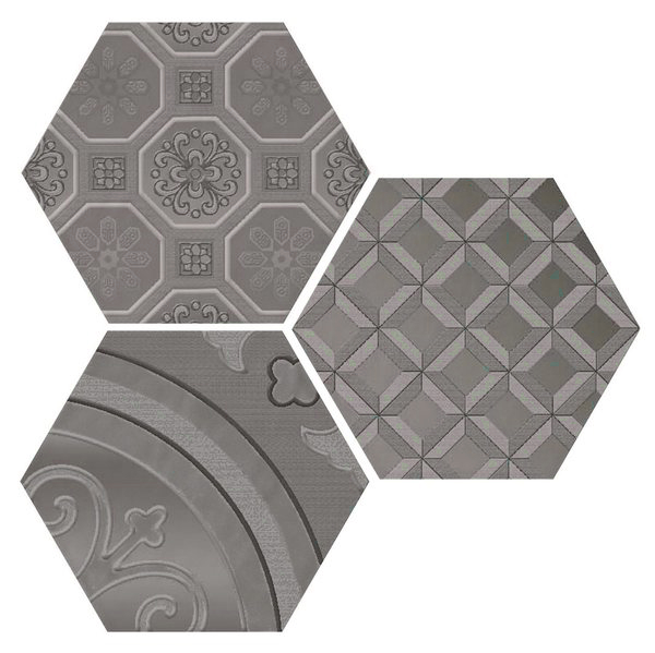 decor VODEVIL GREY 3шт/Комплект 17.5*17.5 Cifre