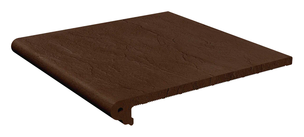 Ступень Фронтальная Флорентийская Шоколад накат Скала 320x330x14 Натуральный Клинкер