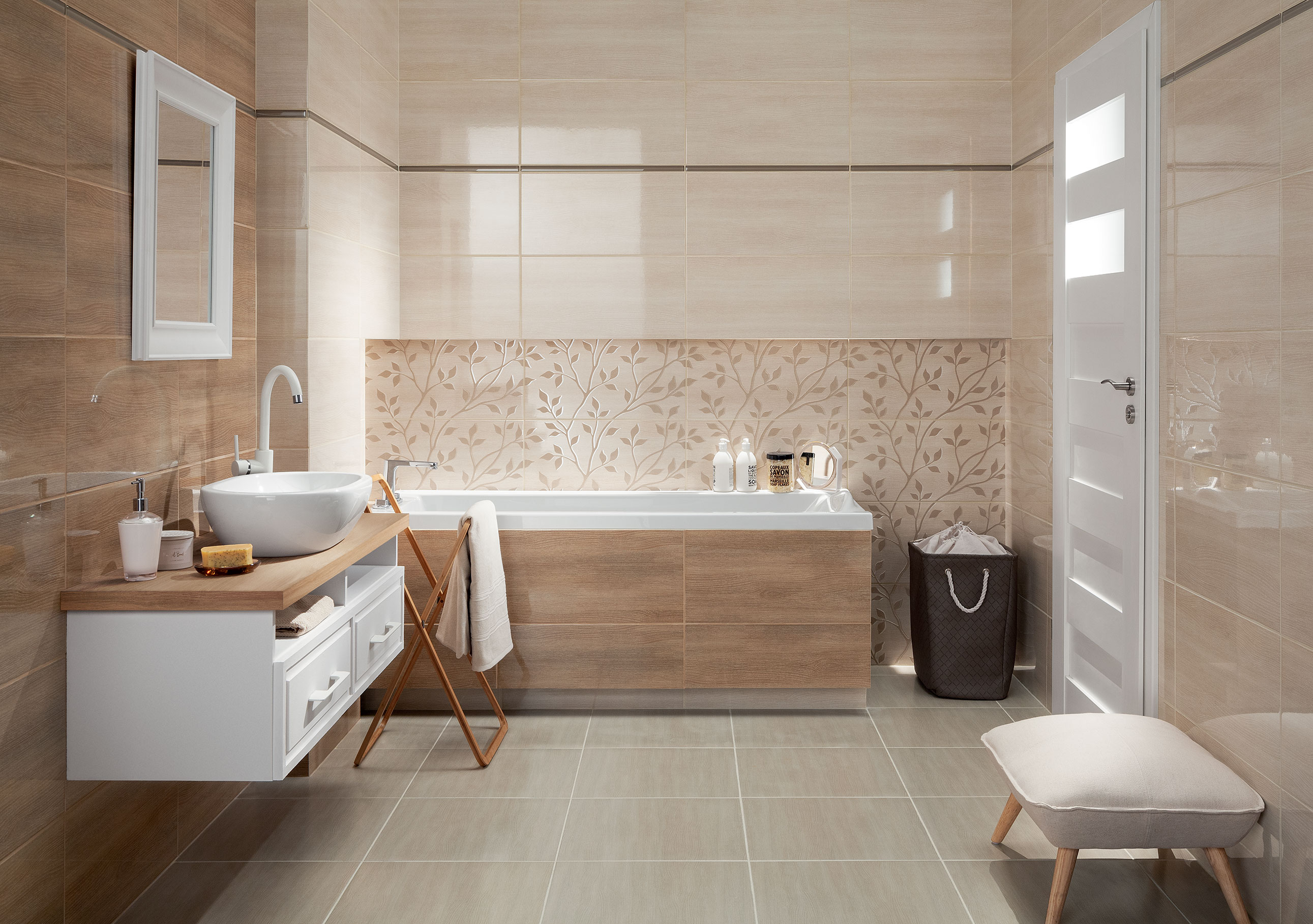 P- Woodbrille beige 45x45 Tubadzin