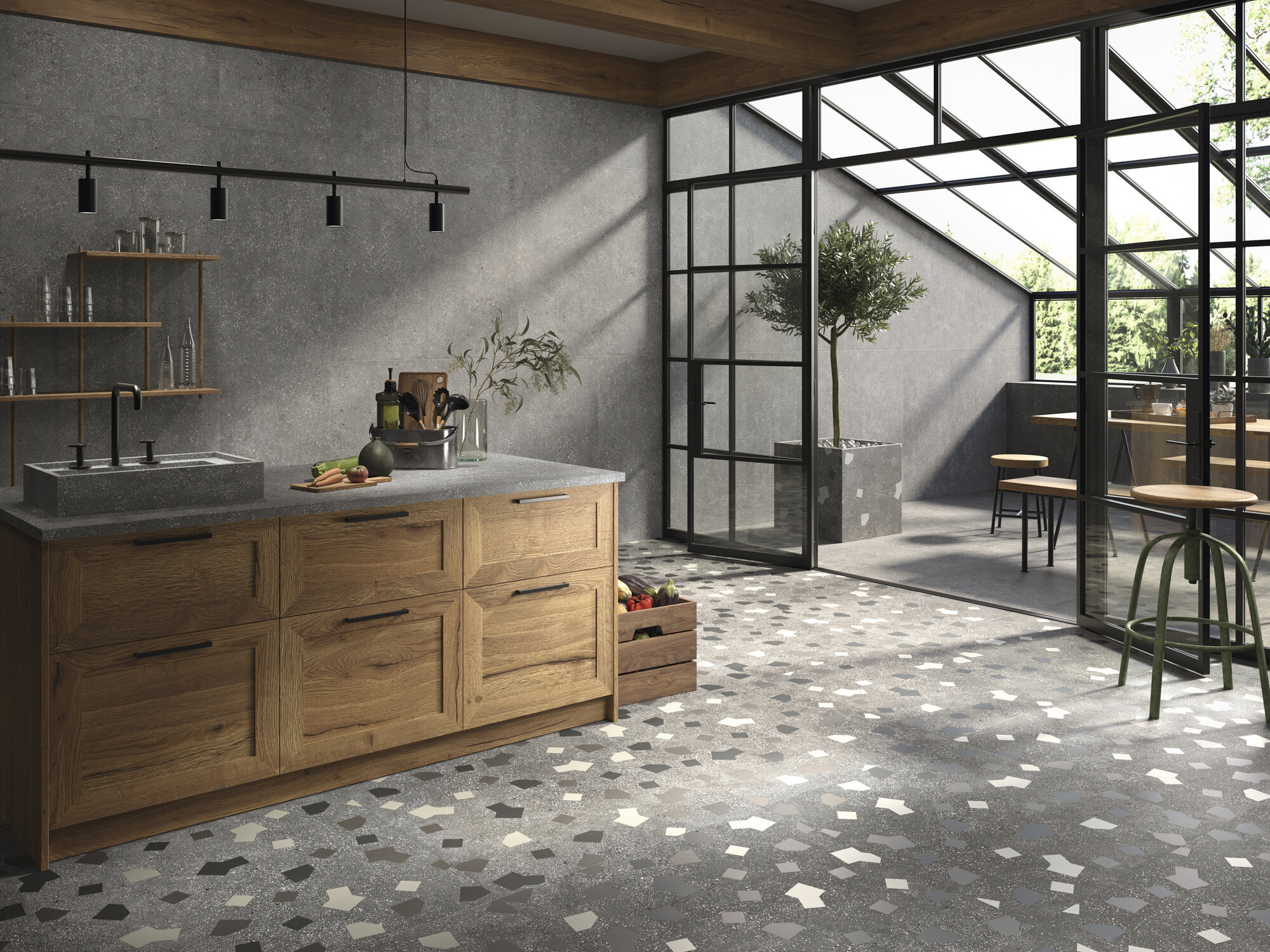 A039096 Ama Ricetta Graphite Rect. R10 60x120 Ape Ceramica
