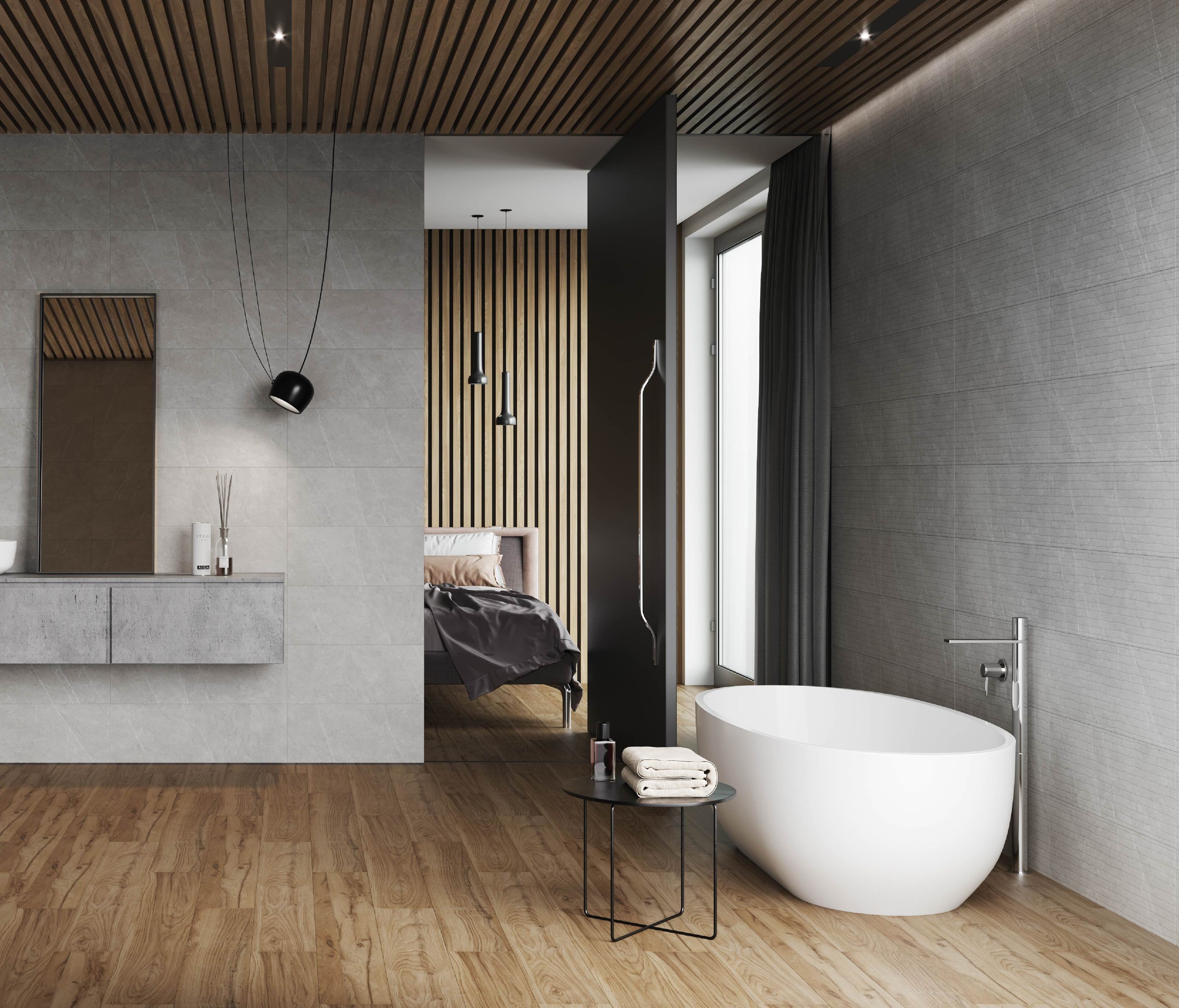 349 Андора серый рельеф горизонтальный 32,5х100 Eurotile Ceramica фото 2
