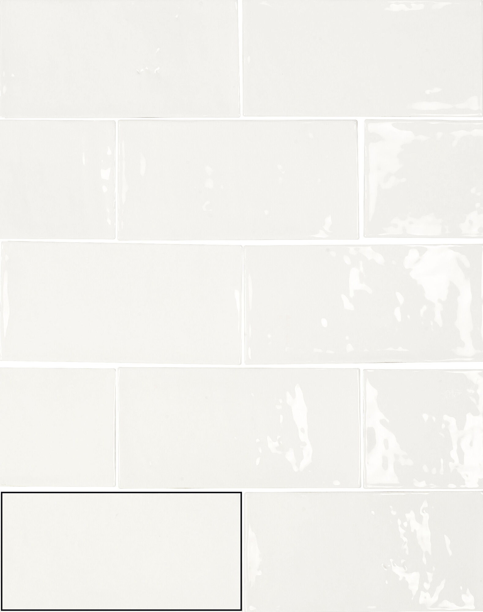 A036393 Power White Gloss 6.2x12.5 Ape Ceramica фото 2