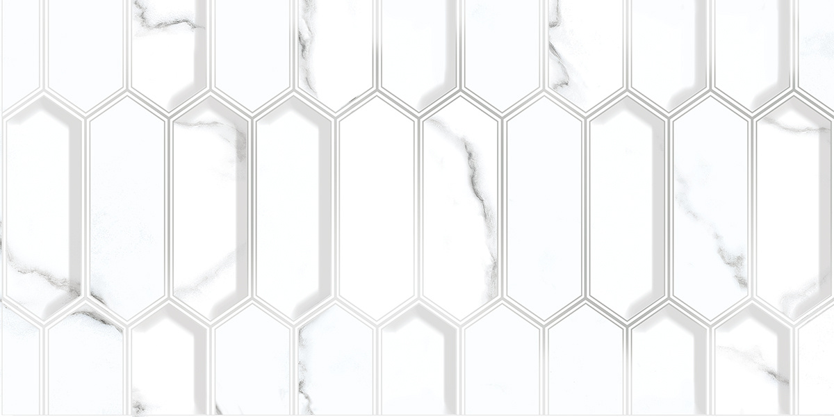 Calacatta Opaco Diamond 31.5x63 Azori