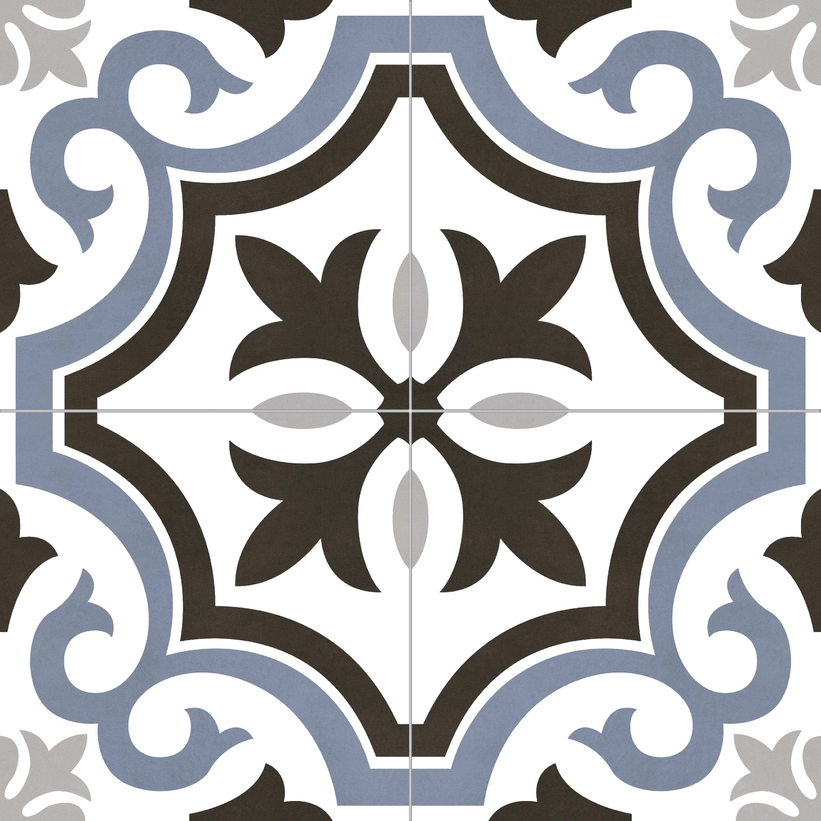 Dublin Pre-Cut Blue Matt 45x45 Halcon