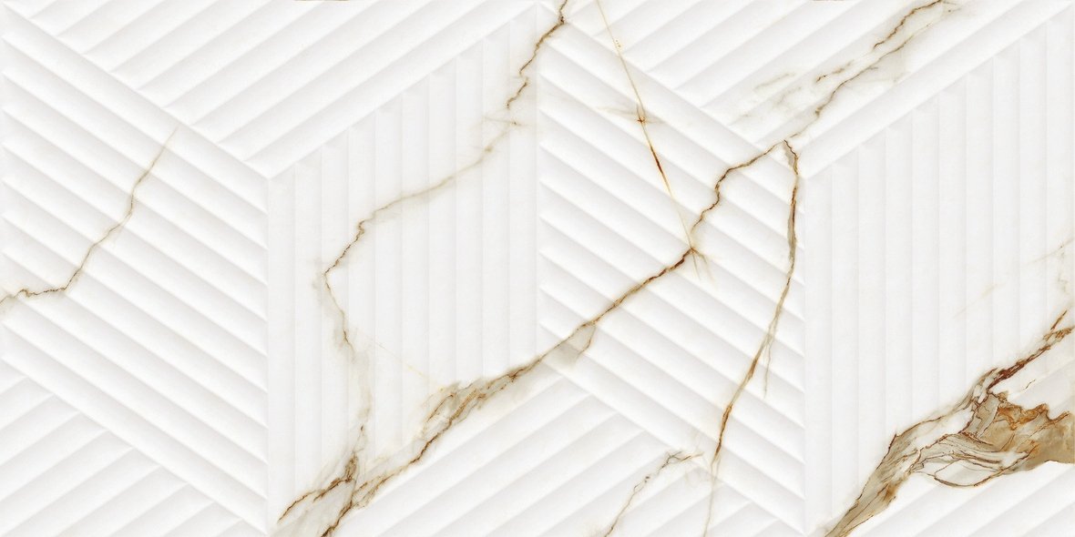 LE63063A-F53 Bianco Carrara Oro Cubo Rectificado 30х60 Artecera
