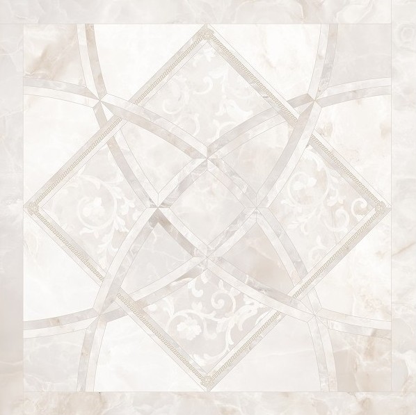 262530 Fondo Intarsio Onice Bianco 78x78 Versace (Gardenia Orchidea)