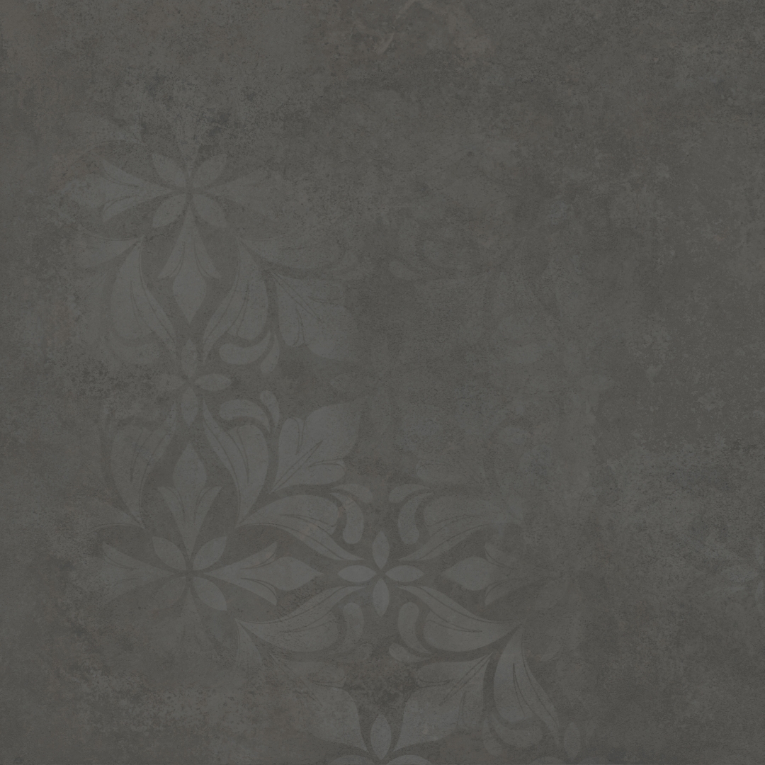 KM4040G0091N Хадду серый тёмный матовый декорированный 40,2x40,2x0,8 Kerama Marazzi