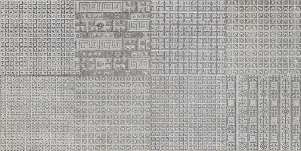 261142 GREEK FORMELLE GRIGIO 40x80 Versace (Gardenia Orchidea)