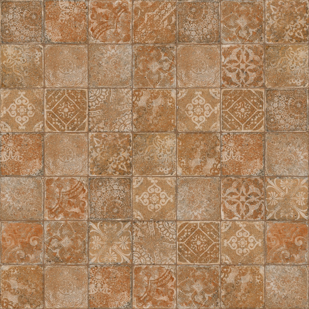 1006826 Pomposa Dec. Mix Ambra 20х20 Isla Tiles