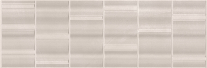 871 Континуум Айвори рельеф мелкие линии 32,5x100 Eurotile Ceramica