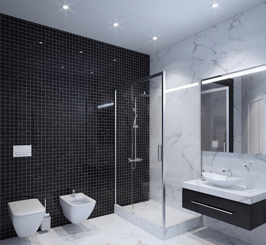 JMST034 Black Polished 30.5X30.5 StarMosaic