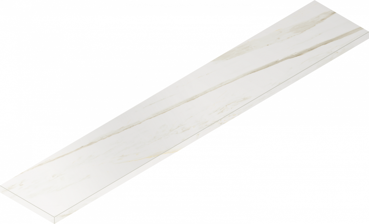 620070002632 Stellaris Carrara Ivory Scalino Angolare Sx 33x160 Italon