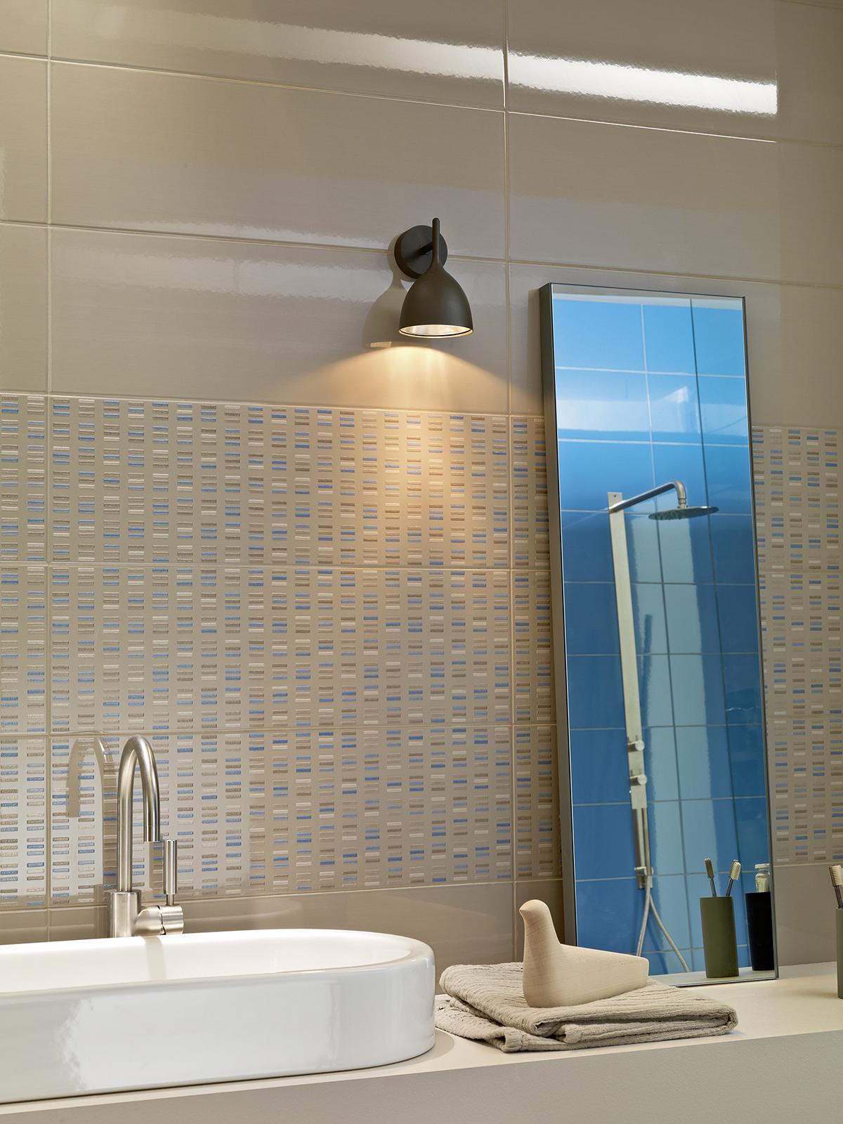 MLER Colourline White/Blue Decoro 22x66.2 MARAZZI Italy