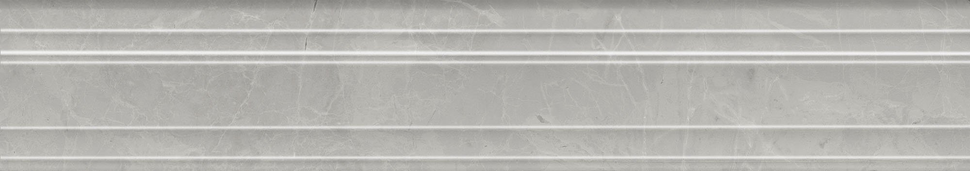 BLF022R Бордюр Багет Риальто серый светлый глянцевый обрезной 40x7,3x2,7 Kerama Marazzi
