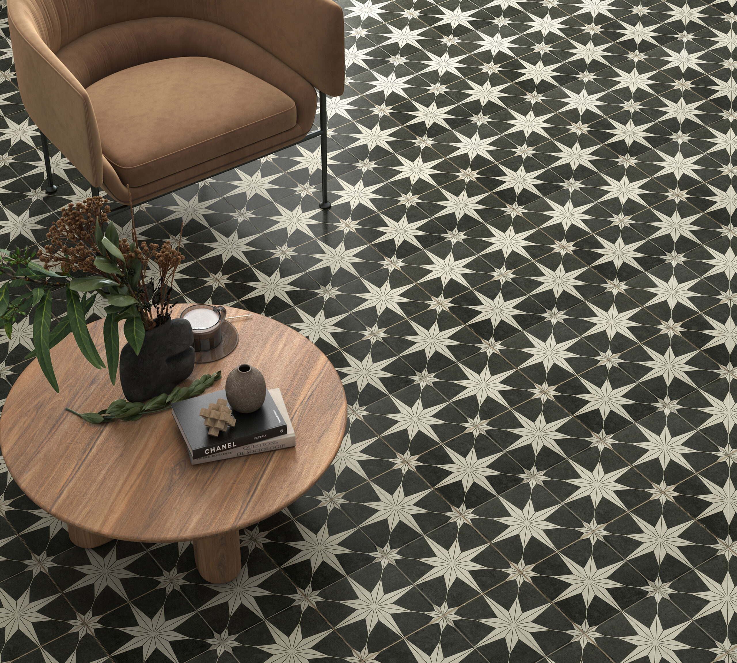 Scintilla LS Black Pre-cut 45x45 Etili Seramik фото 2