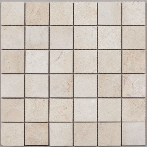 МБ-П6-48 мрамор Cream Marfil 4.8*4.8 30*30 Геомозаика