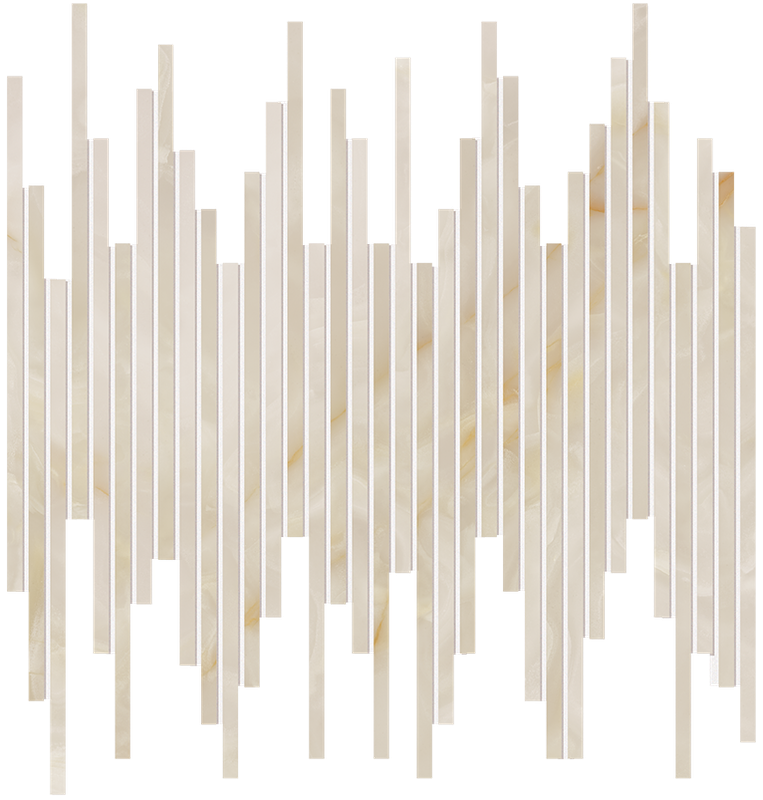 fRZZ Gemme Beige Tratti Mosaico Brillante 30x30 FAP Ceramiche