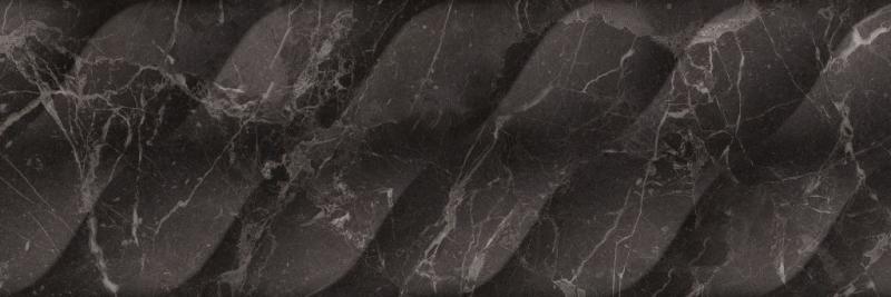 Minerva Waves Black 25x75 Cristacer