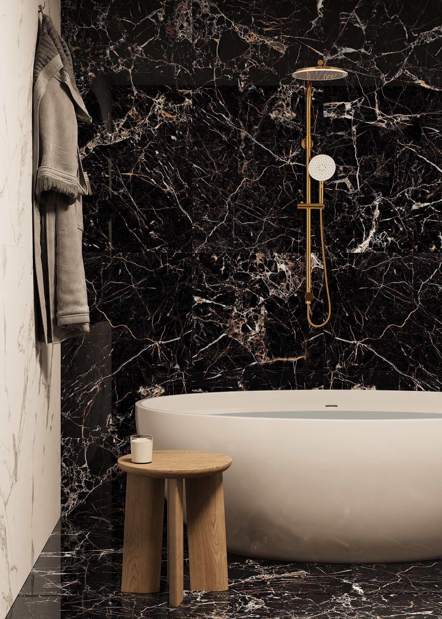 HG2007-A Torino Black High Gloss 60x120 Arcadia Ceramica