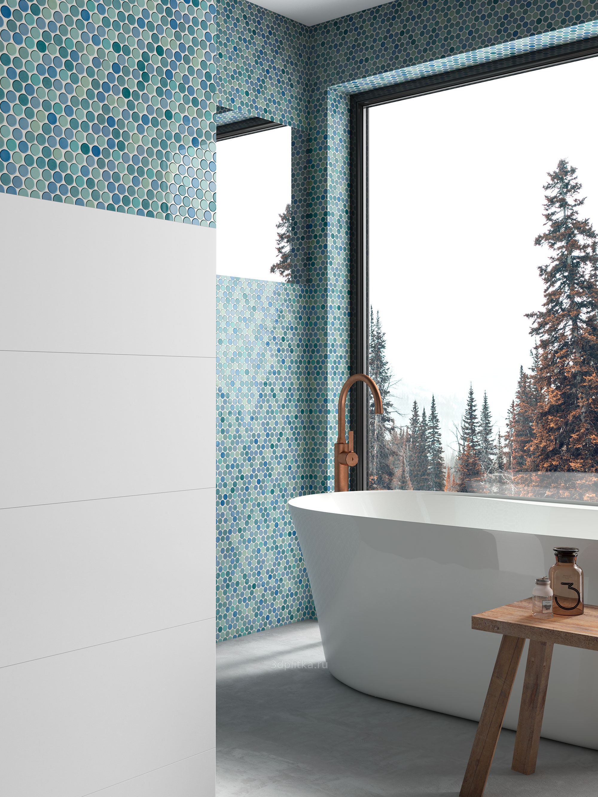 Circle № 6001 TURQUOISE BR (на ПУ сцепке) 30.6х31.4 Vidrepur