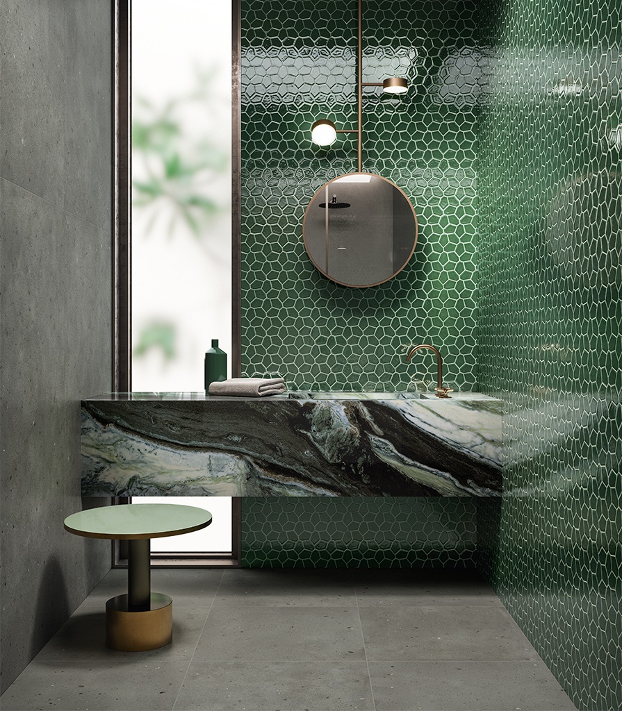 600110001121 Avantgarde Emerald Mosaico Spectrum 29.2x33.2 Italon