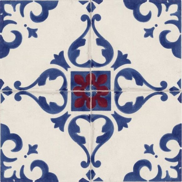 Декор 8330 Jolie Blanc Bleu Trama (комп/4шт) 10х10 Marca Corona