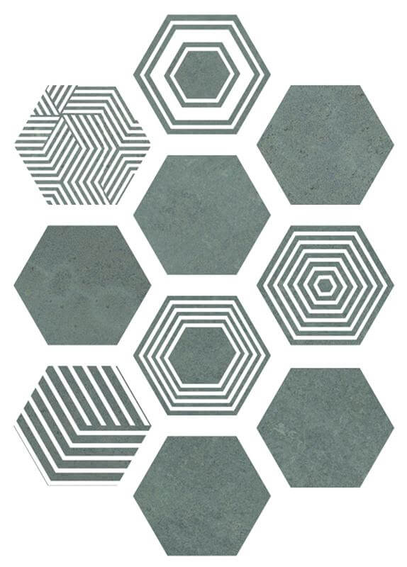 Pier17 Hexa Turquoise 23,2x26,7 ITT Ceramic