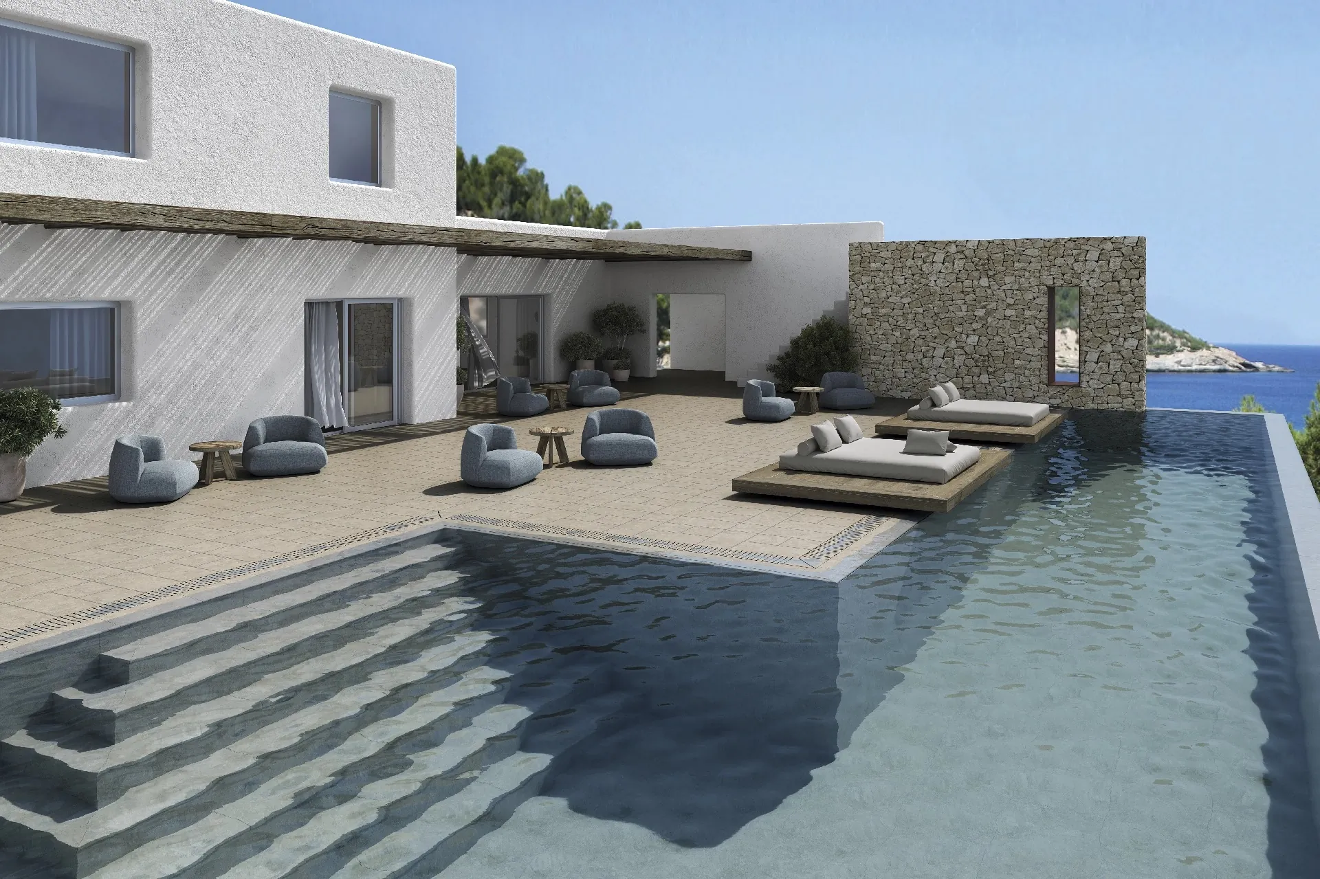 Remate Peldano Recto Bedford Sand C-3 R11 30х330х7,5 Exagres фото 7