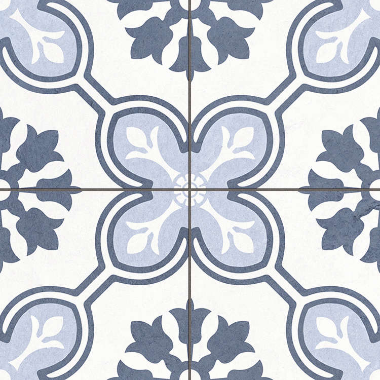 Chateau Blue Pre-Cut 45x45 Etili Seramik