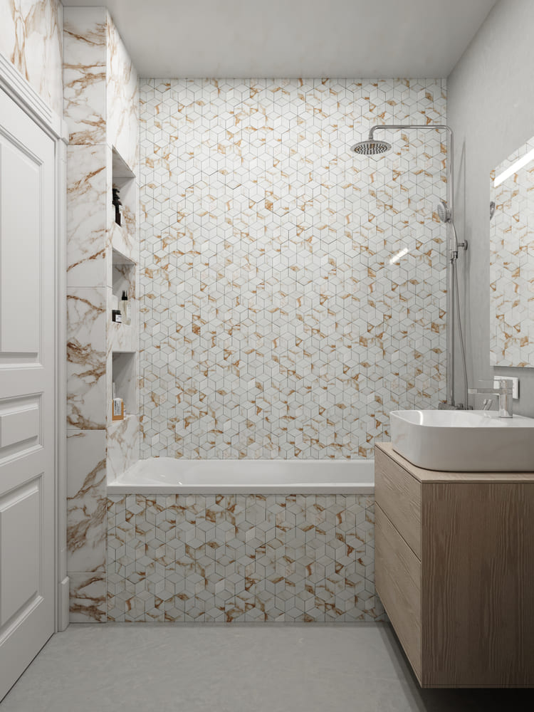 Mosaic Antisky Hexagone 28x33 Velsaa