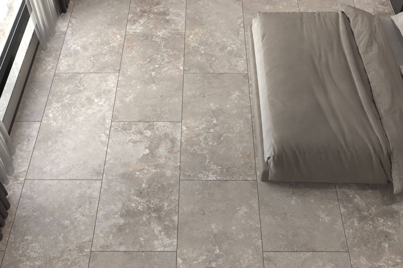 Gris Travertino Lapp 7mm 60x120 Qua Granite фото 6