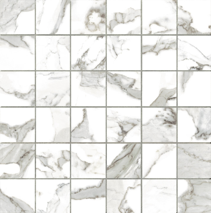 G20402 Calacatta Mosaico Lappato 30x30 (Tozz. 5x5) Vallelunga