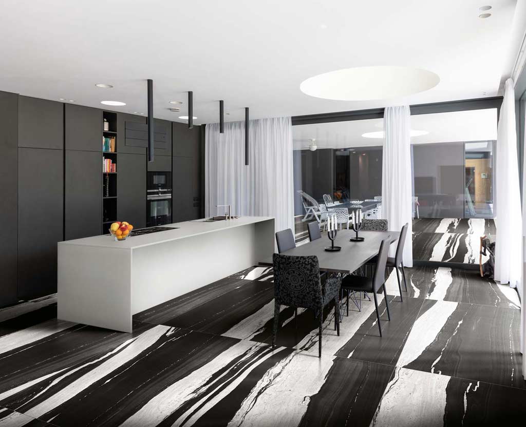 B&W Marble Floor Gres