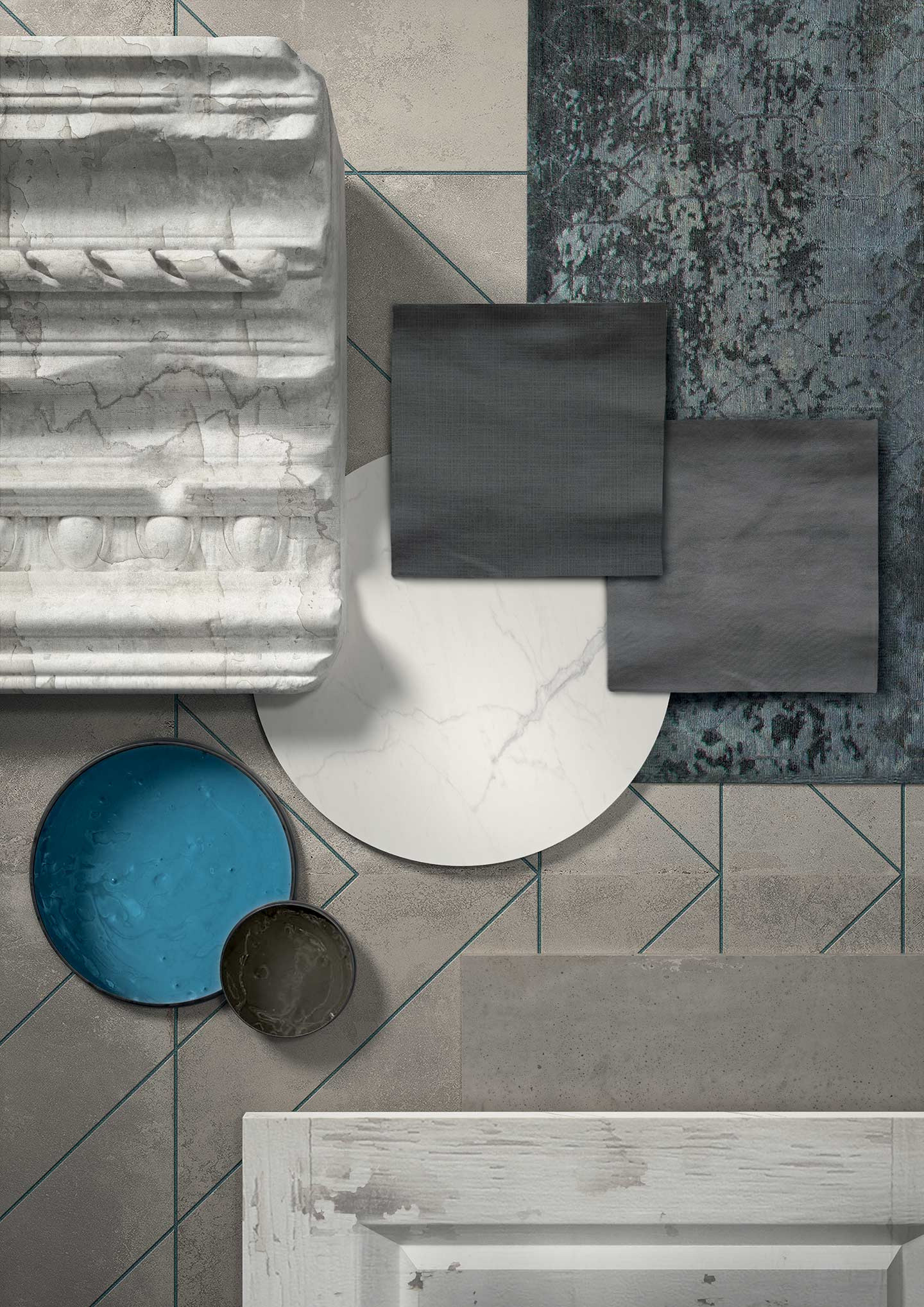 752770 Matrice Trama 3 F4 Azzurro Ret 80x80 Cedit