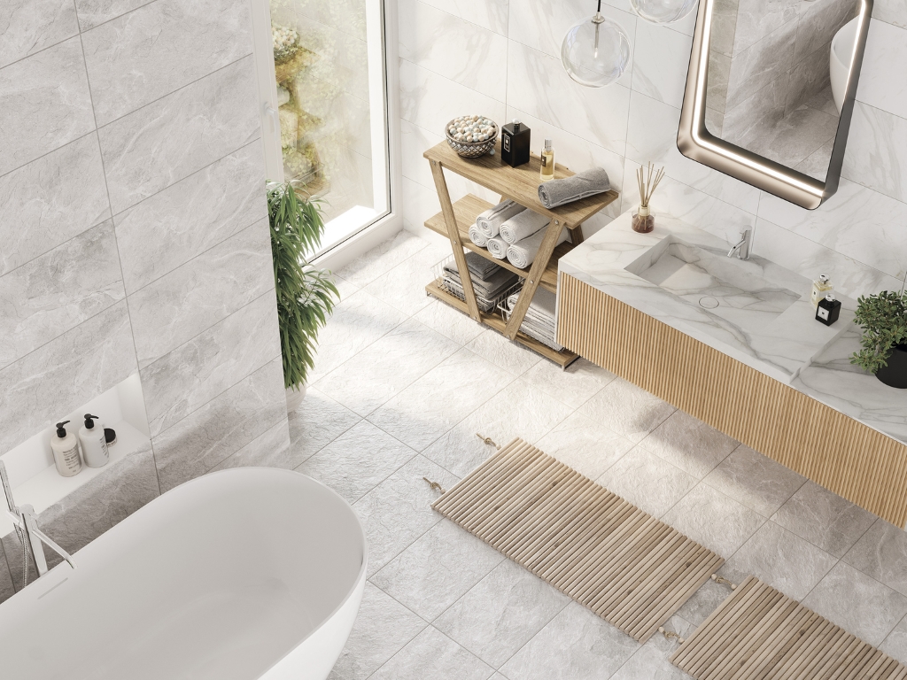C-IN4L092D Infinity серый рельеф 29,7x59,8 Cersanit
