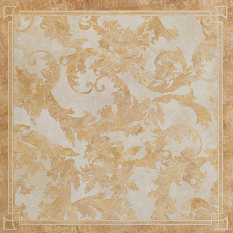 240072 MARBLE DEC CASSETTONE FOGLIA ORO ONICE 58,5x58,5 Versace (Gardenia Orchidea)